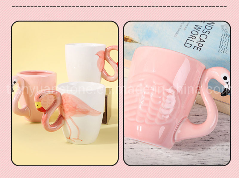 Custom Flamingo Design Ceramic 3D Flamingo Mug