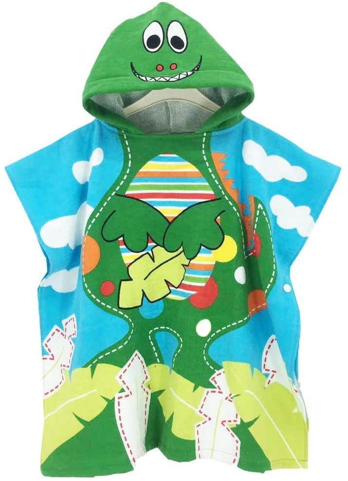 Hooded Towel for Kids Green Beach Towel 100% Cotton