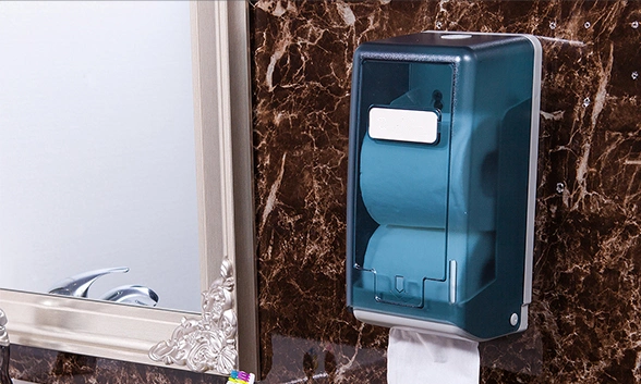 Paper Towel Dispenser of Small Size with Transparent Ink Green