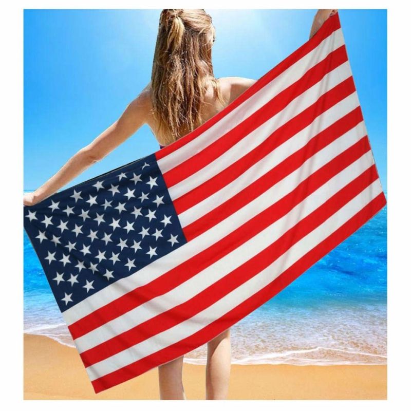 American Flag Poncho Baby Fouta Beach Towel Sand Free Dropshipping