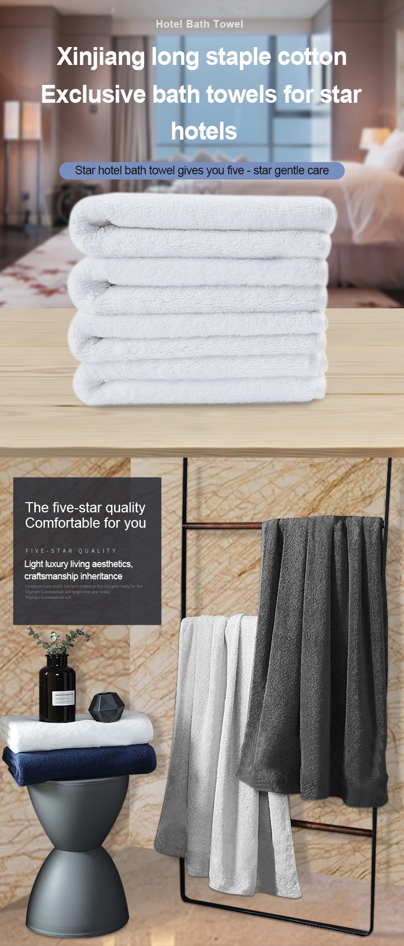 Hotel Home Custom Luxury Pure Cotton Hand Floor Beach Face Bath Towels Towel Set
