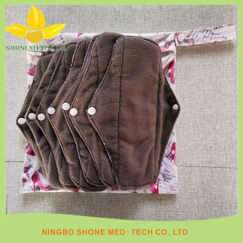 Reusable Washable Bamboo Women Sanitary Napkin Cloth Menstrualsanitary Pad