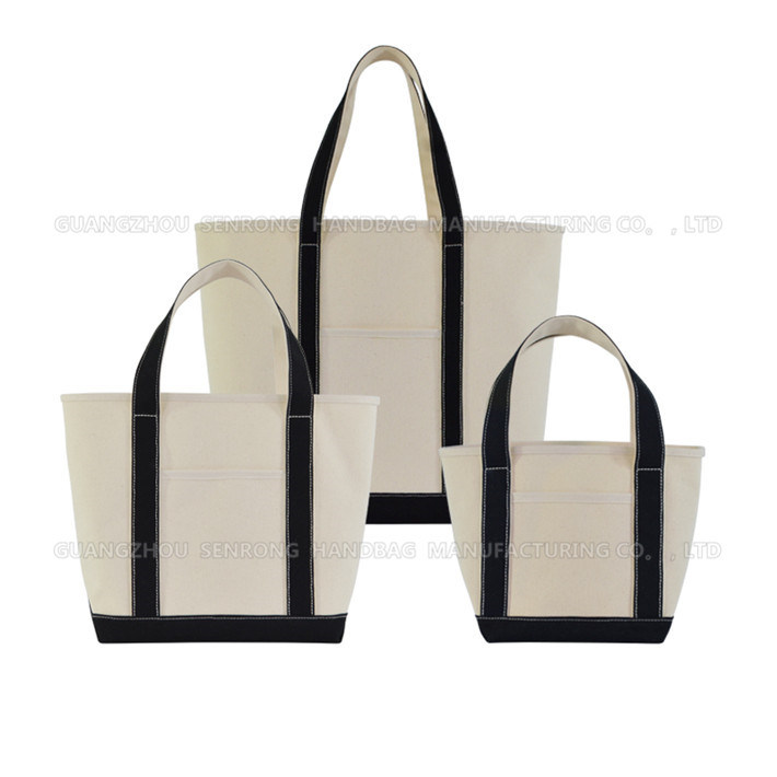 Wholesale Large Printed Reusable Women Luxury Tote Bag Cotton Canvas Large Tote Bag Custom Logo