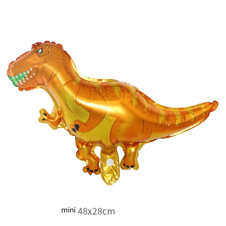 Dinosaur Party Theme Decorated Aluminum Foil Balloon Tyrannosaurus Rex Velociraptor Long-Necked Dinosaur