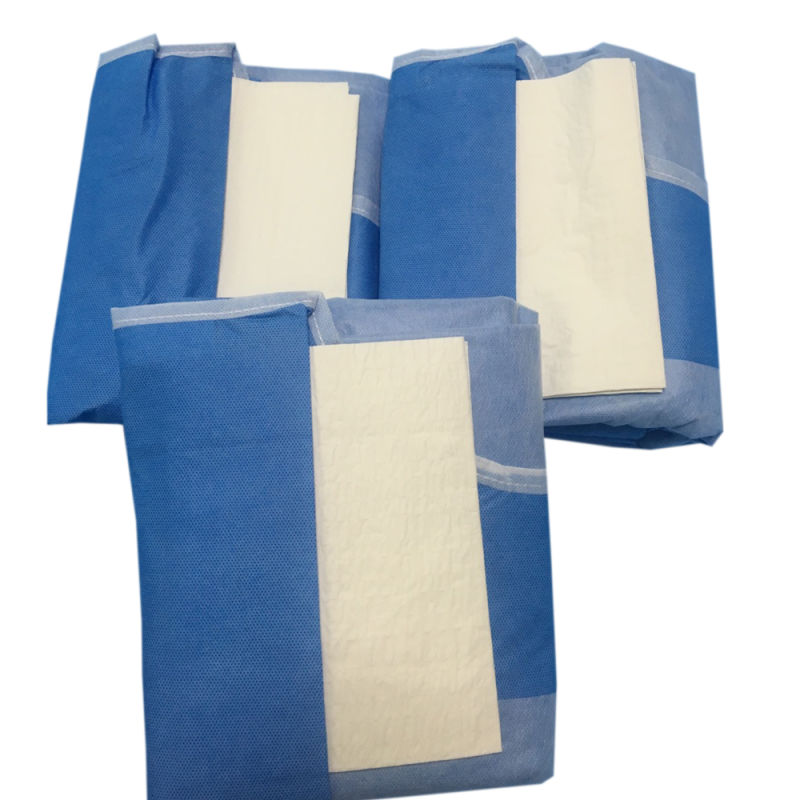 Sterile Poly-Reinforced Surgical Gowns with Hand Towel Large Blue