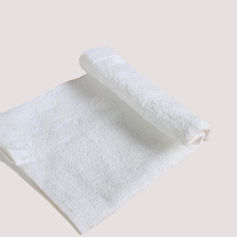 Disposable Bath Face Travel Hotel Towel, 100% Cotton White Towel with Embroidery
