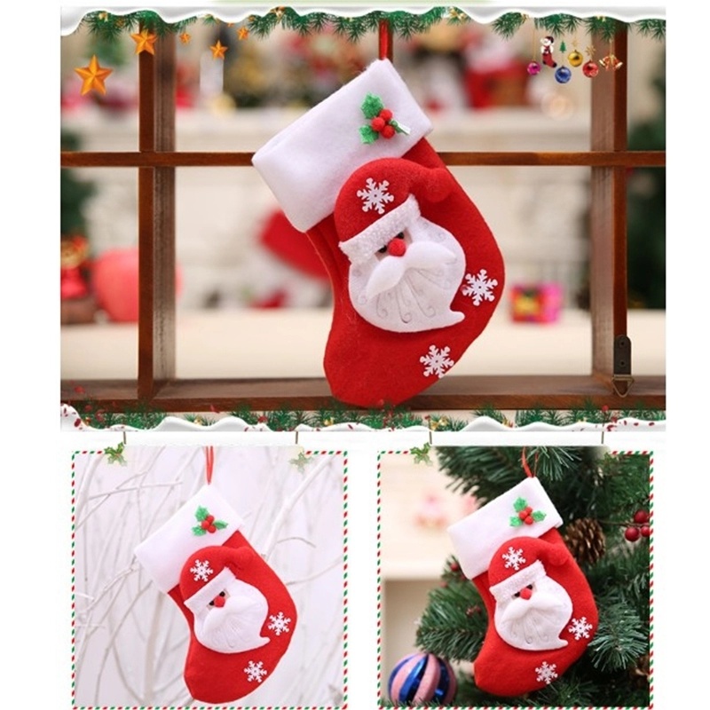 Promo 10cm X 17cm Santa Christmas Gift Bag Christmas Stocking Xmas Stocking