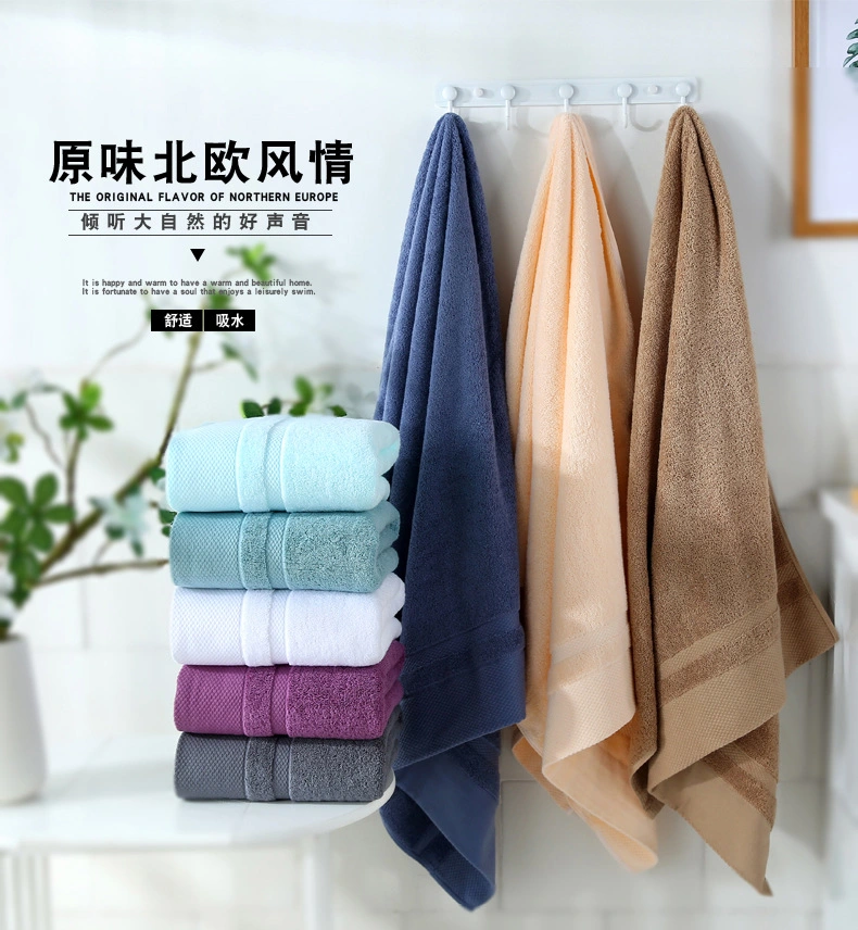 100% Cotton Thick Plain Dyed Luxury Hotel Towels with Custom Logo