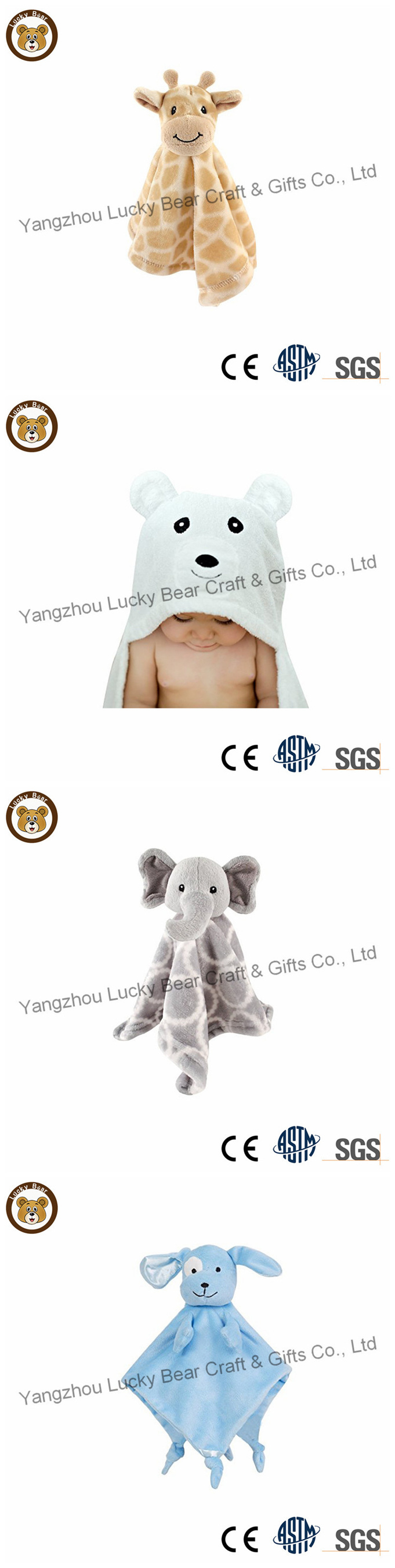 Dropshipping Animal Shaped Baby Comforting Towel Toy