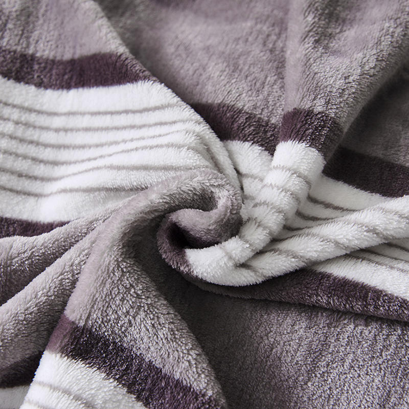 Throw Blanket Lightweight Dual-Sided Lightweight Striped