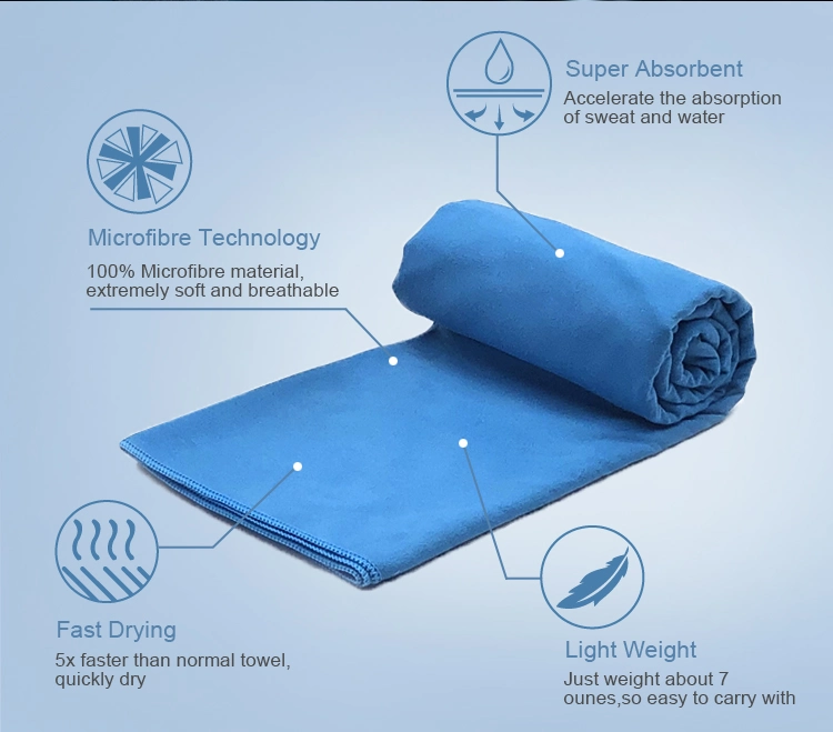 OEM ODM Microfiber Waffle Gym Drying Towel with Label