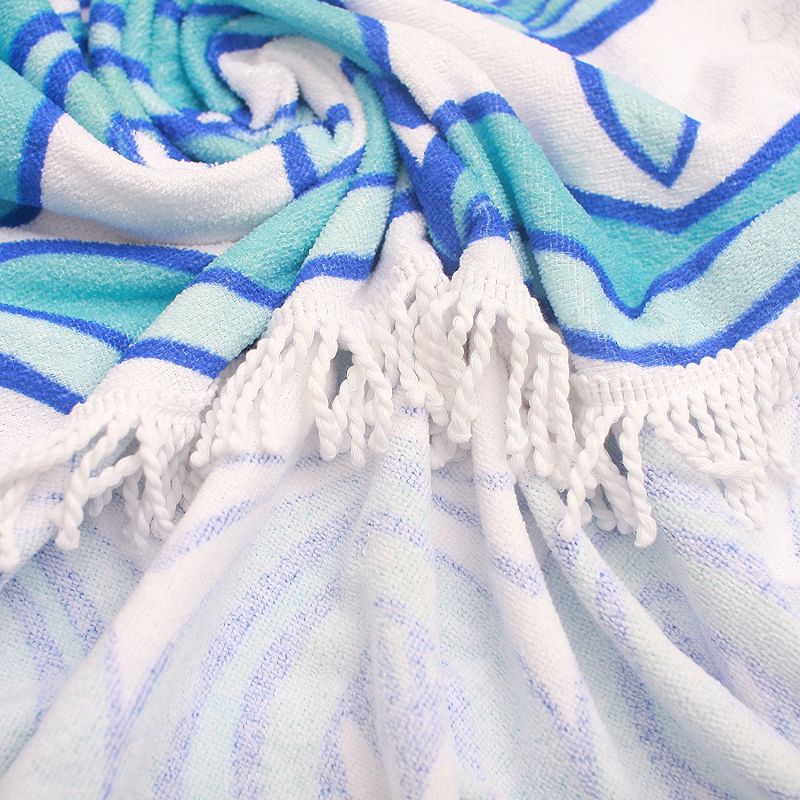 Customized Luxury Quality Round Printed Beach Towel Customised Beach Towel