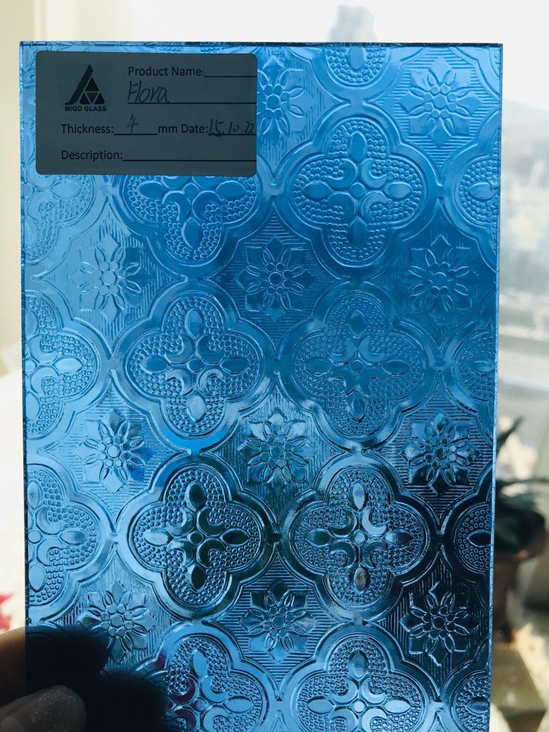 6mm Clear Tempered Patterned Glass