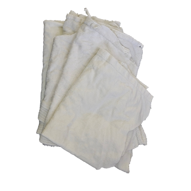 New Products 100% Cotton Used White Bath Towel Cotton Cleaning Rags