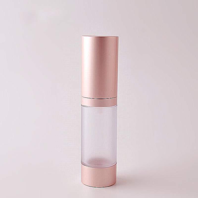 Pink Rose Gold Aluminum-Plastic Airless Lotion/Cream/Spray Bottle