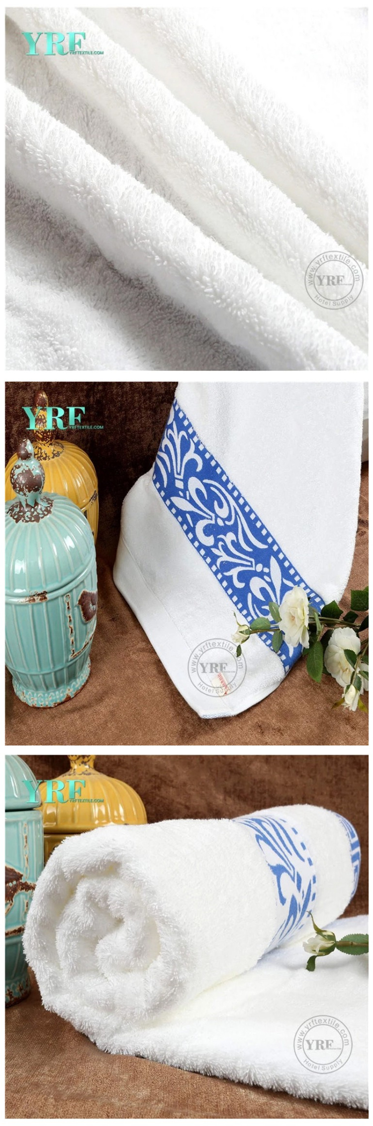 China Wholesale New Product Soft Bordering 100% Egyptian Cotton Beach Towel