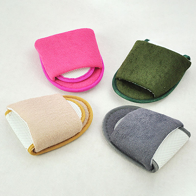 Four Colors Foldable Terry Towel Fabric Disposable Hotel Slipper