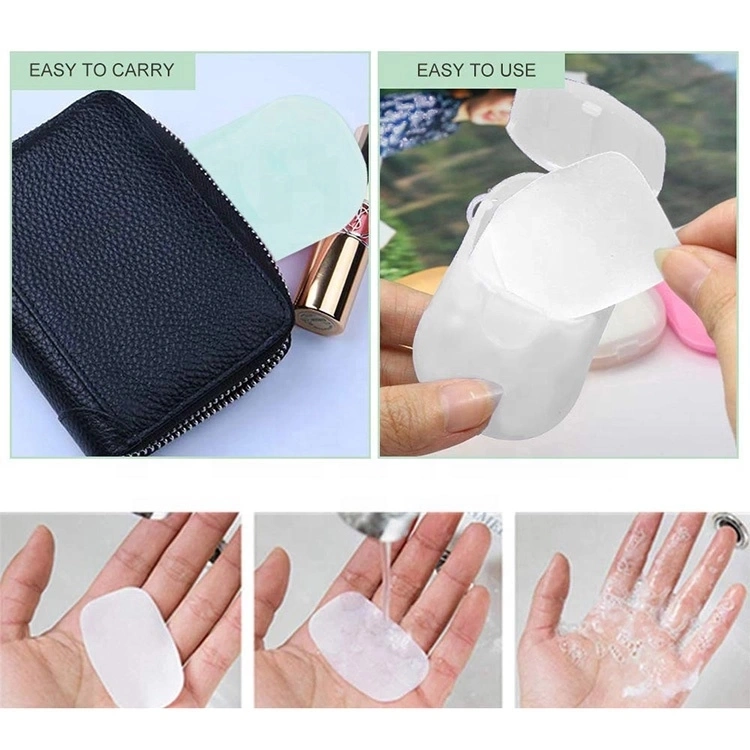 Newest Bacteriostatic Easy Clean Paper Soap Sets with 3 PCS Nonwoven Fabric Compressed Towel