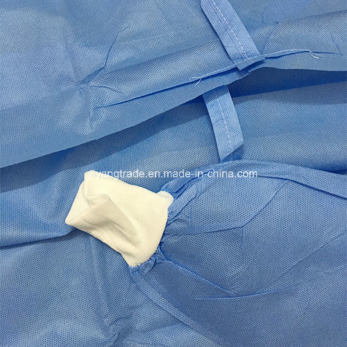 Disposable Ultrasonic Bounding Reinforced Surgical Gown with Hand Towel