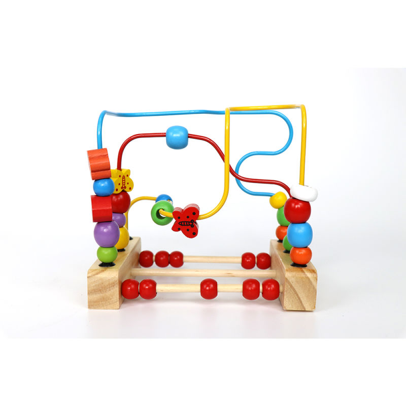 Wholesale Insect Animal Toy Baby Maze Wooden Beads Game Juguetes
