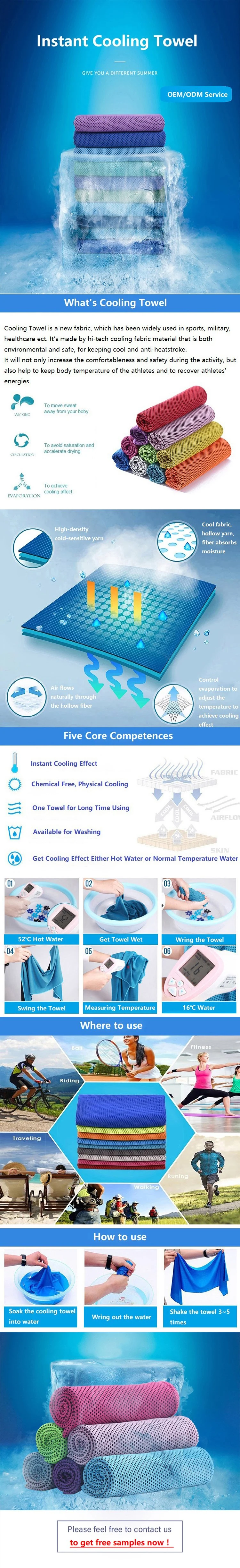 Hot Sale Microfiber Instant Ice Cooling Gym Sport Towel