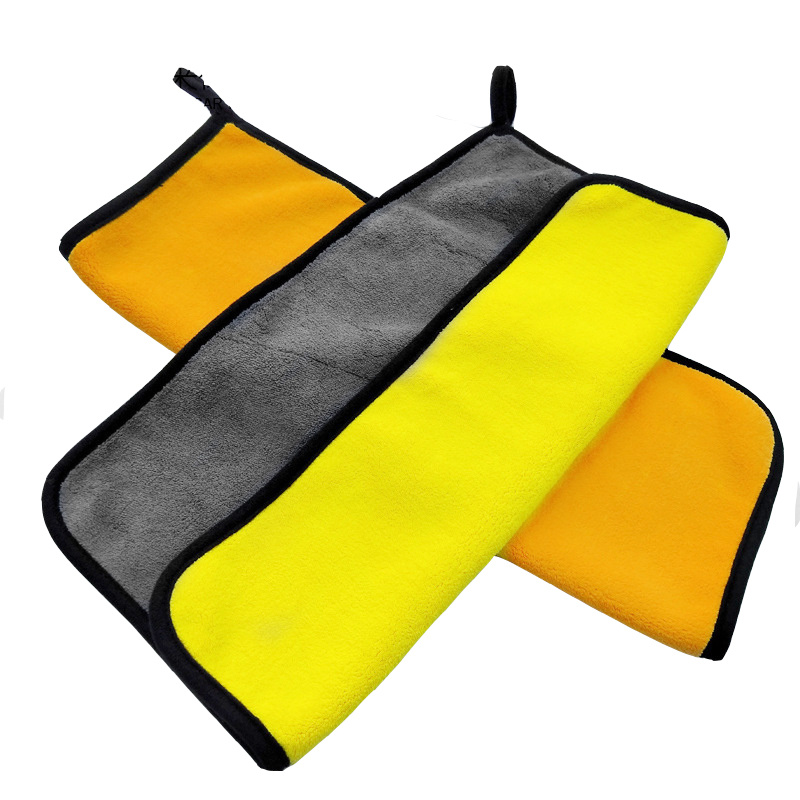 Double Sides Cheap Absorbent Plush Fast Drying Microfiber Towel Car Cleaning Wash Cloth