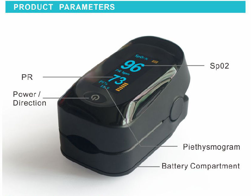 OLED Display Blood Monitor Fingertip Pulse Oximeter Portable Fingertip Mini Digital Finger Pulse Oximeter in Stock