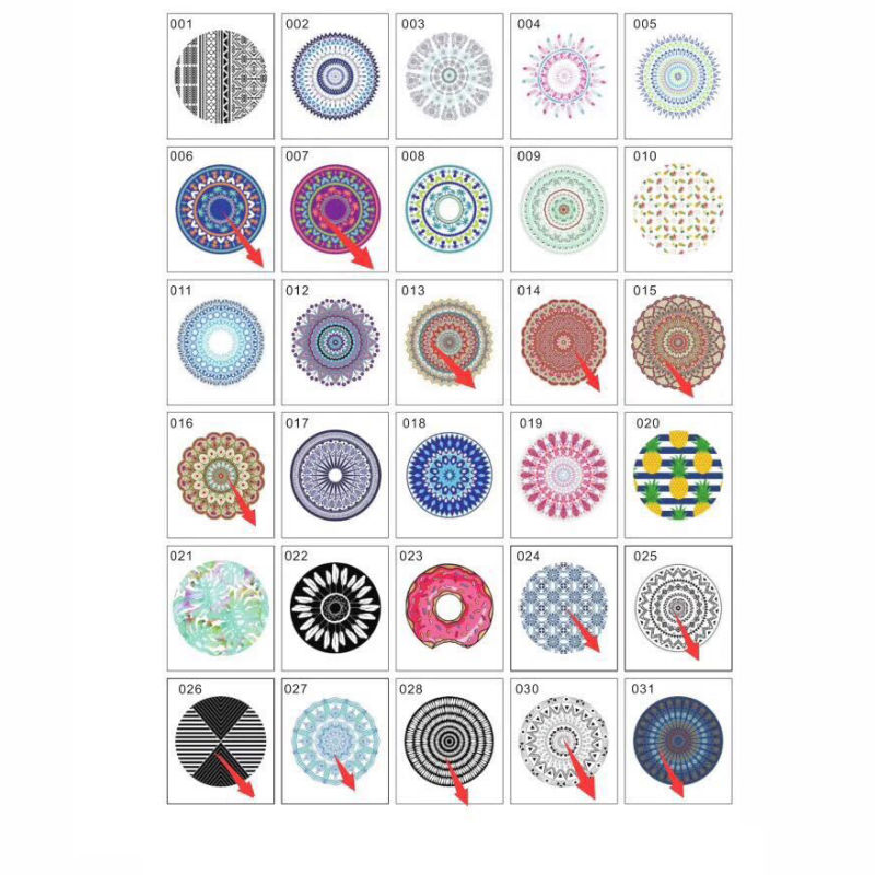 2018 Latest Thick Cotton Round Mat Towel for Beach Gift