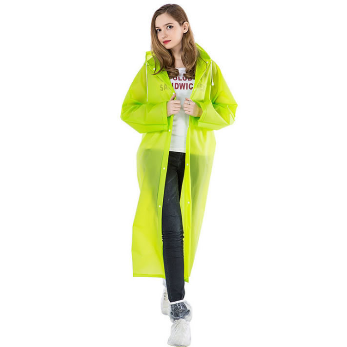 Wholesale Unisex Adult Reflective Rain Coat Waterproof Hooded Cloak