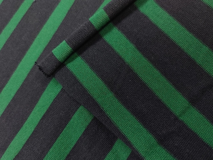 100% Cotton Jersey Fabrics Striped Combed Cotton Jersey Fabric