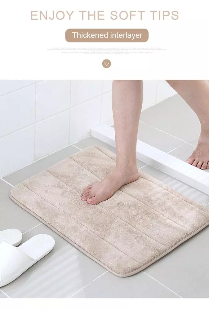 (CHAKME) Washable Microfiber Non Slip Bath Mat Shower Bath Mat Set