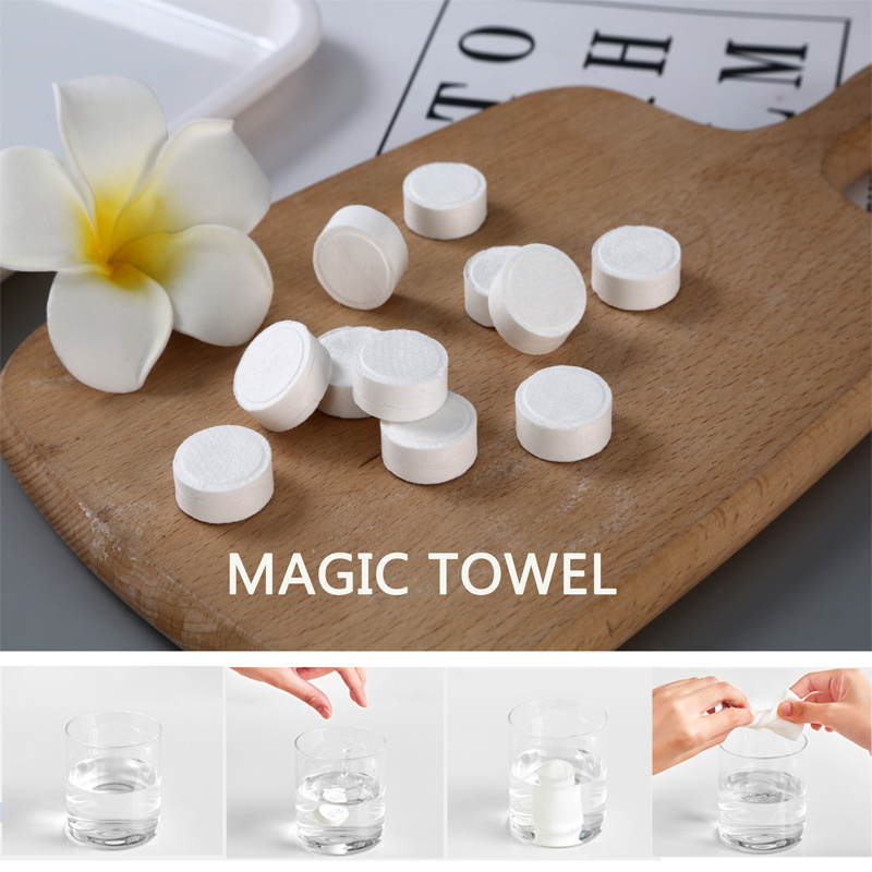 Promotional Cotton Custom Magic Mini Hand Facial Cleaning Compressed Towel