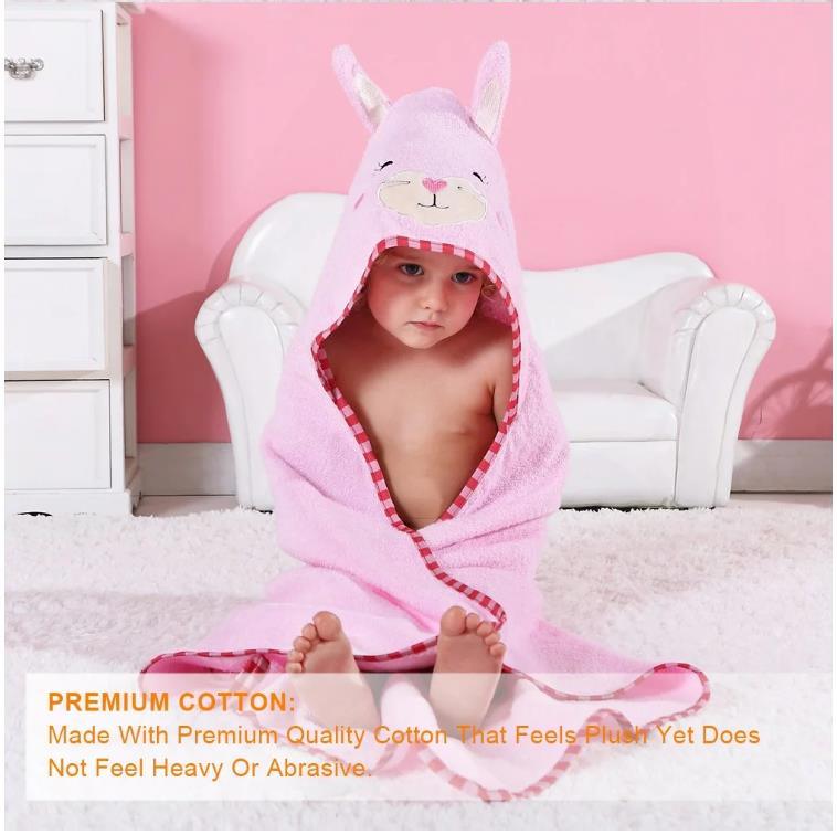 2020 New Design White Newborn Baby Hooded Towel