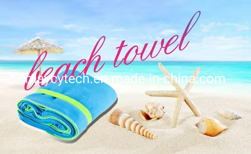 Fashion Striped Beach Towel, Sand Free Large Family Travel Towel, Microfiber Hand Face Cleaning Towel