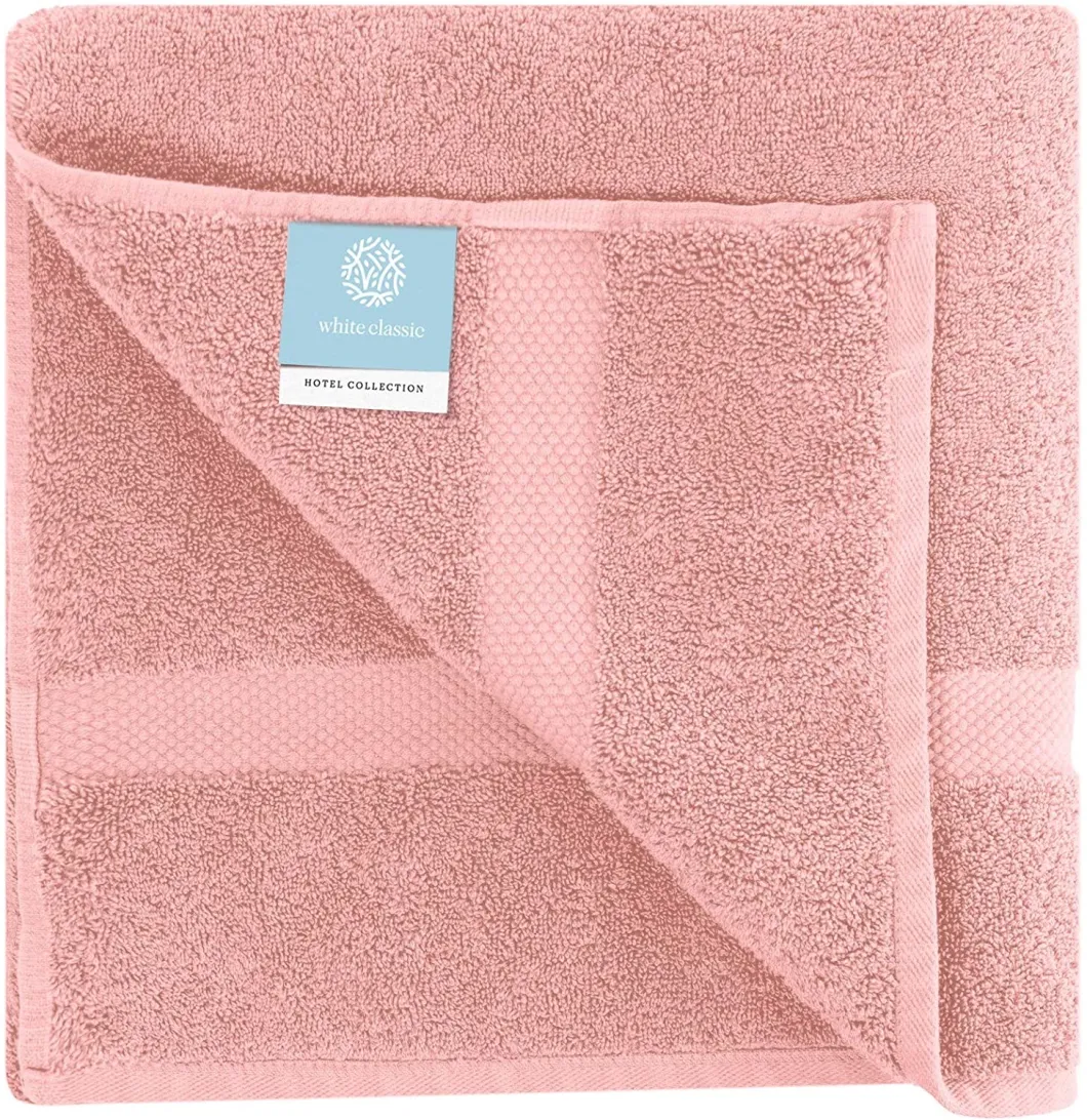 Classic Luxury Bath Towels Large - Cotton Hotel SPA Bathroom Towel 27X54 4 Pack Pink