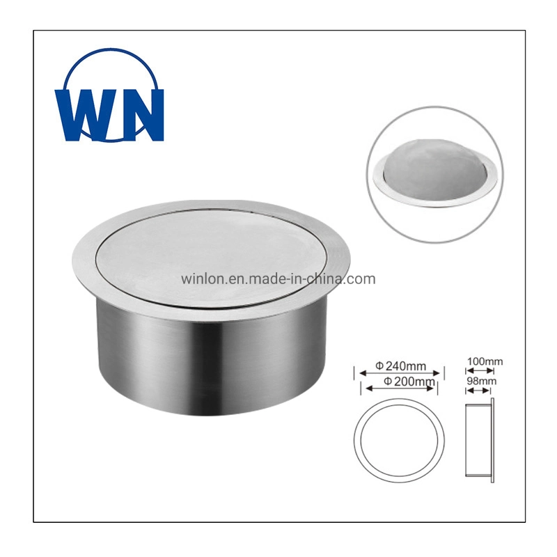 Bathroom Stainless Steel Round Shape Recessed Paper Towel Dispenser Put on The Table