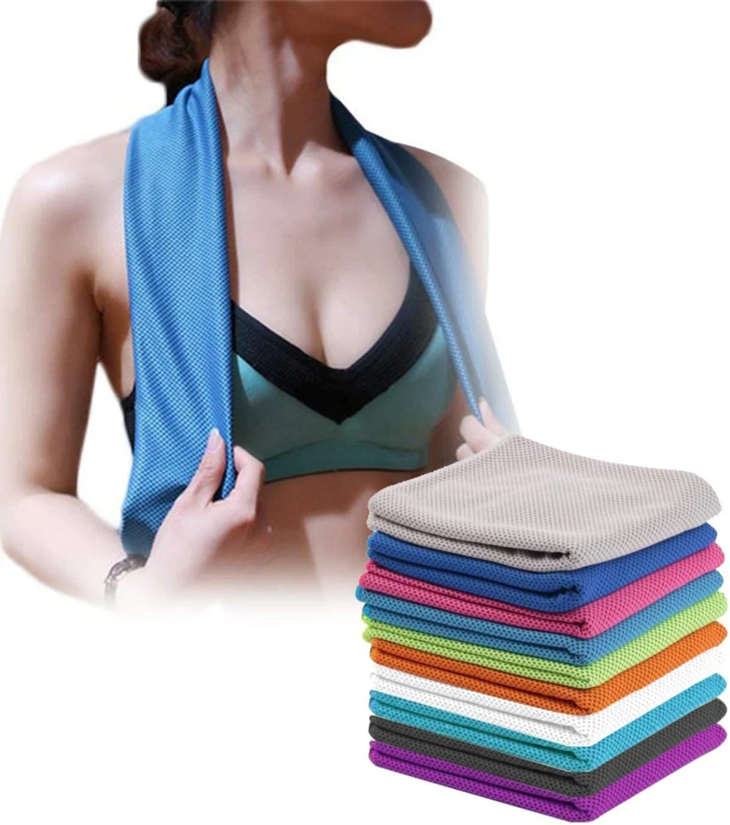 Cooling Towel, Ice Towel, Microfiber Towel, Soft Breathable Chilly Towel Stay Cool for Yoga, Sport, Gym, Workout, Camping, Fitness, Running