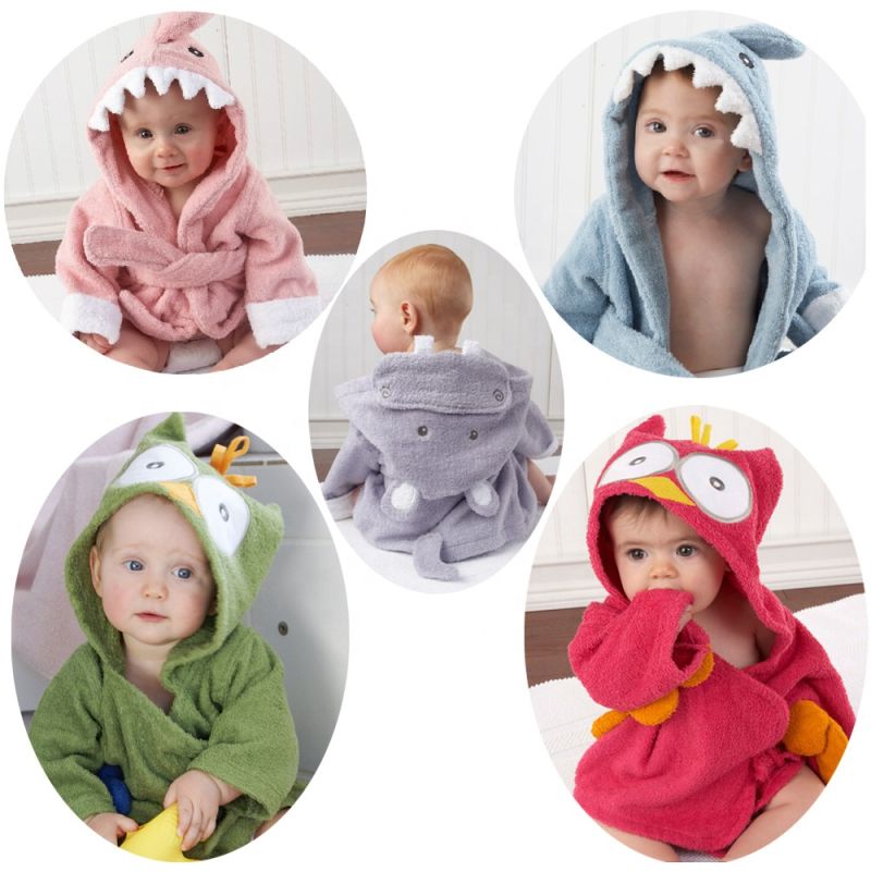 Animal Shape Baby Hooded Bathrobe Cute Baby Bath Towel Baby Bath Towel Fashion Newborn Blankets