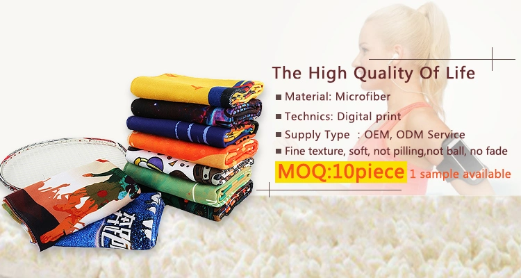 Custom Microfiber Fabric Towel, Gym Sport Towels, Yoga Towels