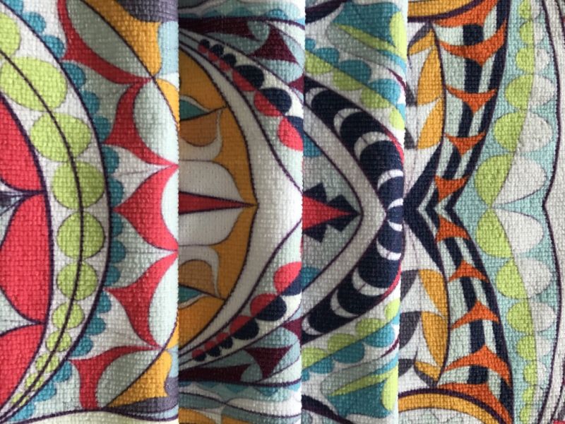 Custom Boho Printed Tassel Fouta Round Mandala Microfiber Beach Towel