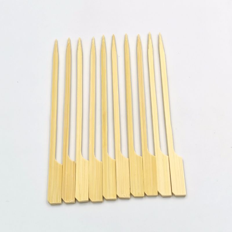 Best Quality Eco Friendly BBQ Tools Barbecue Bamboo Sticks Flat End Bamboo Skewers