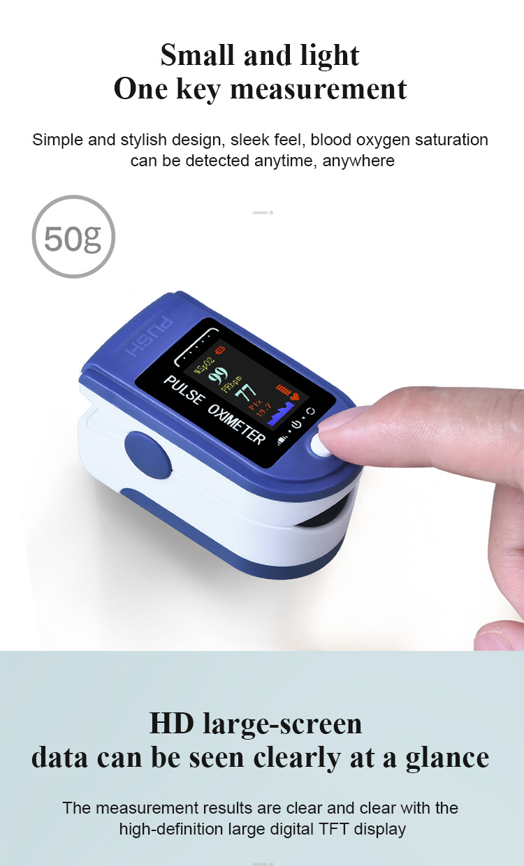 Portable Finger Fingertip Pulse Oximeter Digital Color OLED Finger Oximetro Manufacturer