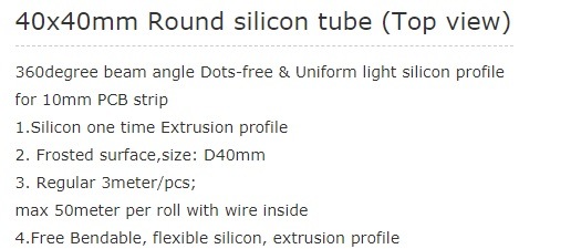 DIY Neon-Round 40*40mm Round Silicion Tube Top View