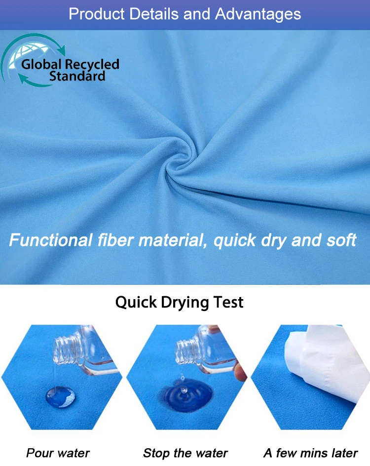 80% Polyester 20% Polyamide Quick Dry Towel Fabric for Sand Free Beach Towels
