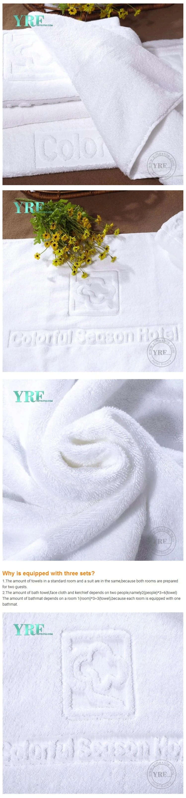 China Wholesale Hotel Comfortable Fluffy Water Absorption White Towel