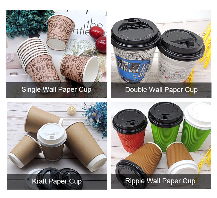 Wholesale Disposable Custom Printed Takeaway Paper Lids for Visitors