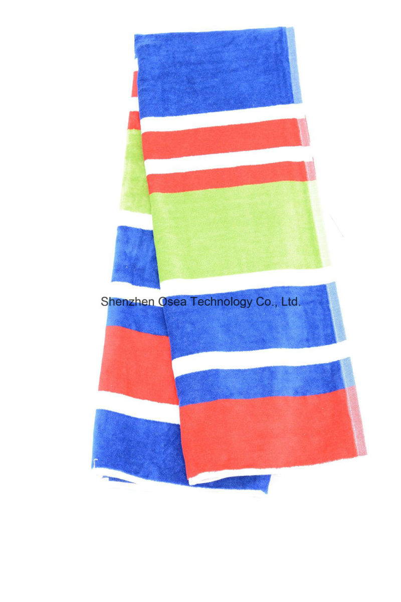 cotton Jacquard Beach Towel with Logo