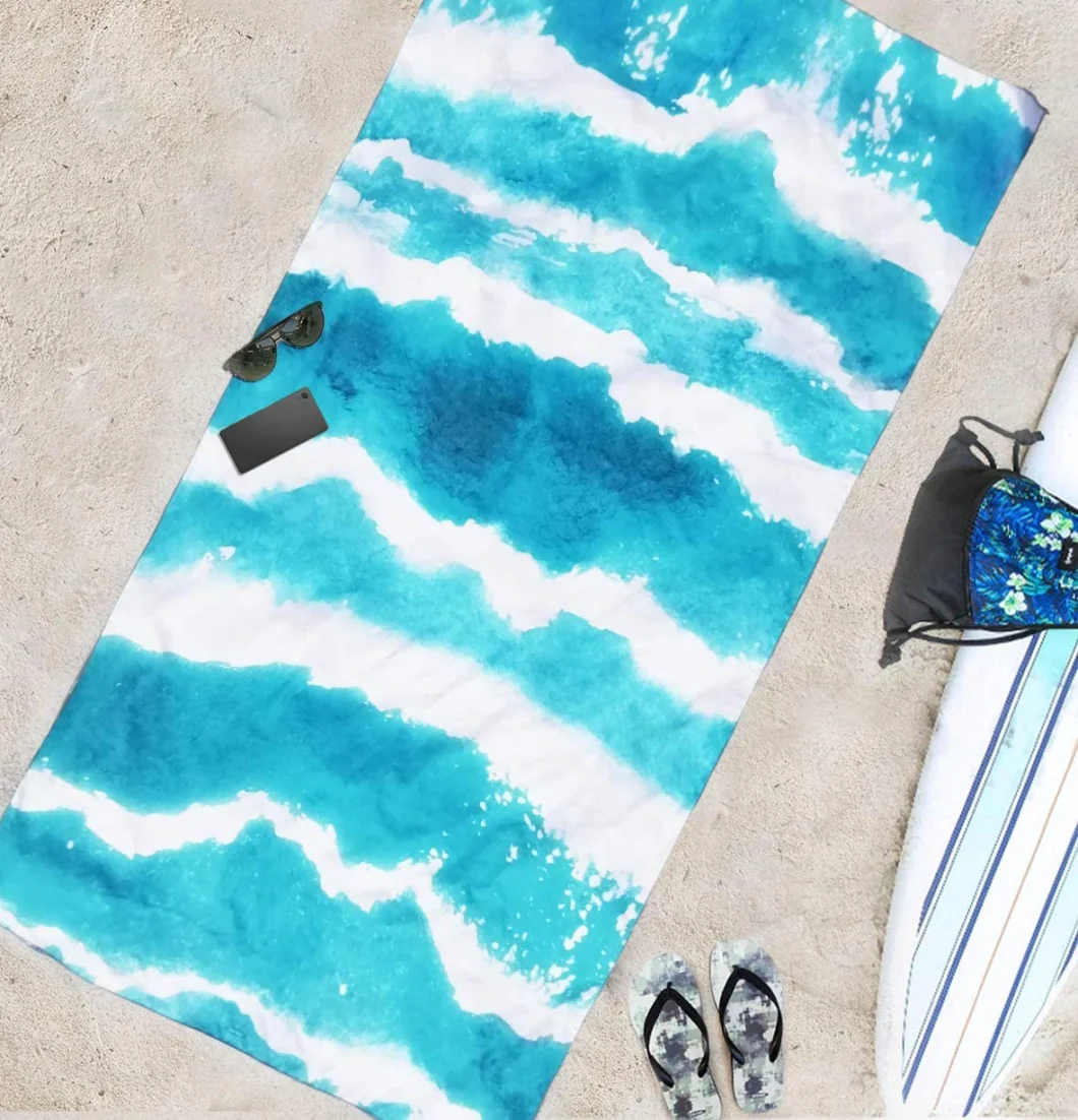 Oversized Sand Free Microfiber Quick Dry Lightweight Beach Towel, Travel Towels, Swim Bath Towels with Oeko-Tex