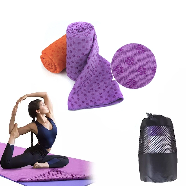 Superior Skillful Hot Yoga Exercise Towel Mats with Non Slip Pattern, Yoga Towel, Custom Absorbed Sport Microfiber Towel for Gym Hiking Beach Swimming