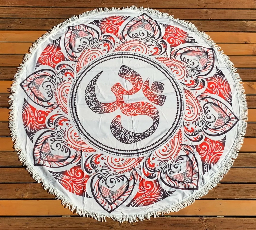Bohemian Mandala Tapestry Blanket Bedspread Yoga Shawl Hippie Round Beach Towel
